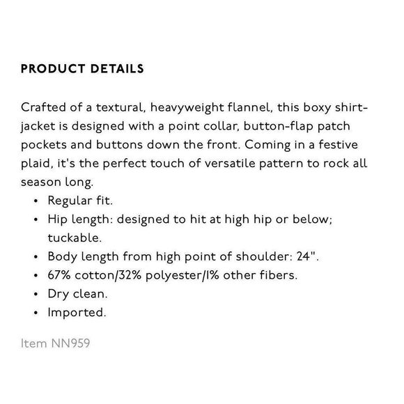 MADEWELL Shirt-Jacket Womens S Plaid Flannel Button Front NEW Green Navy NN959 - Picture 3 of 16